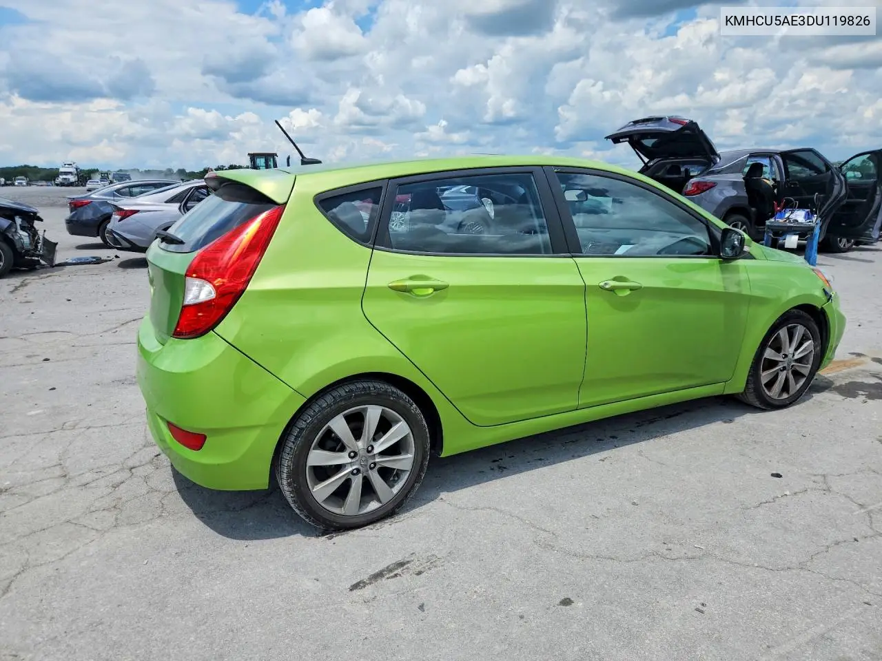 2013 Hyundai Accent Se VIN: KMHCU5AE3DU119826 Lot: 61173176