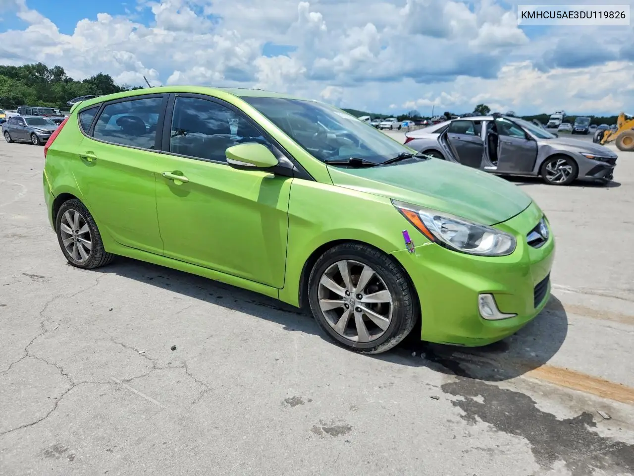 2013 Hyundai Accent Se VIN: KMHCU5AE3DU119826 Lot: 61173176