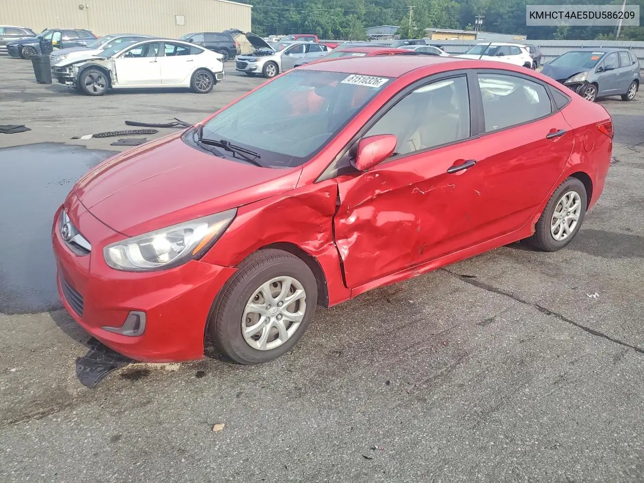 2013 Hyundai Accent Gls VIN: KMHCT4AE5DU586209 Lot: 61510326