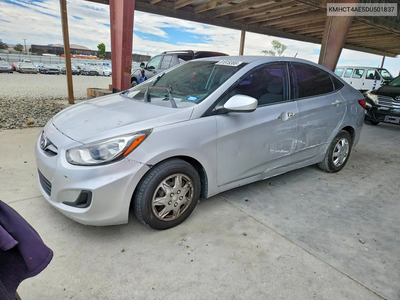2013 Hyundai Accent Gls VIN: KMHCT4AE5DU501837 Lot: 61518366