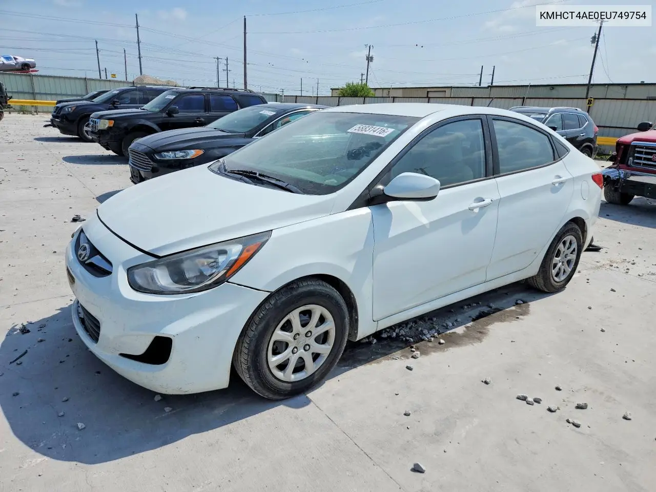 2014 Hyundai Accent Gls VIN: KMHCT4AE0EU749754 Lot: 58831416