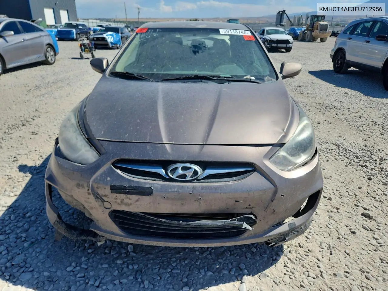 2014 Hyundai Accent Gls VIN: KMHCT4AE3EU712956 Lot: 59118746
