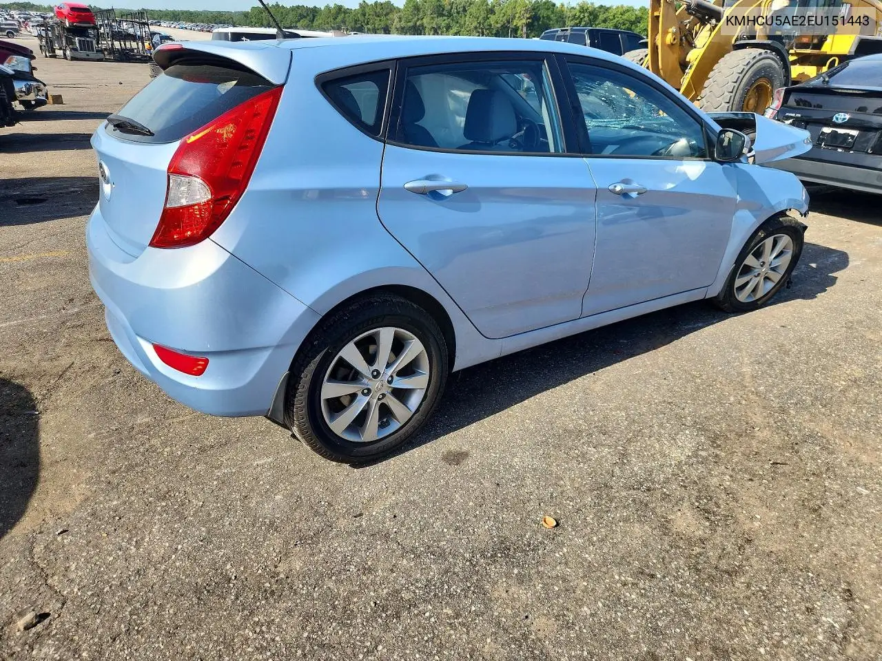 2014 Hyundai Accent Se VIN: KMHCU5AE2EU151443 Lot: 61355736