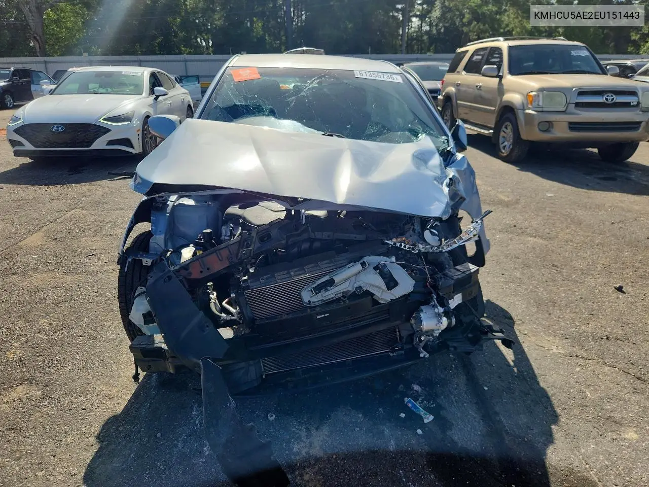 2014 Hyundai Accent Se VIN: KMHCU5AE2EU151443 Lot: 61355736
