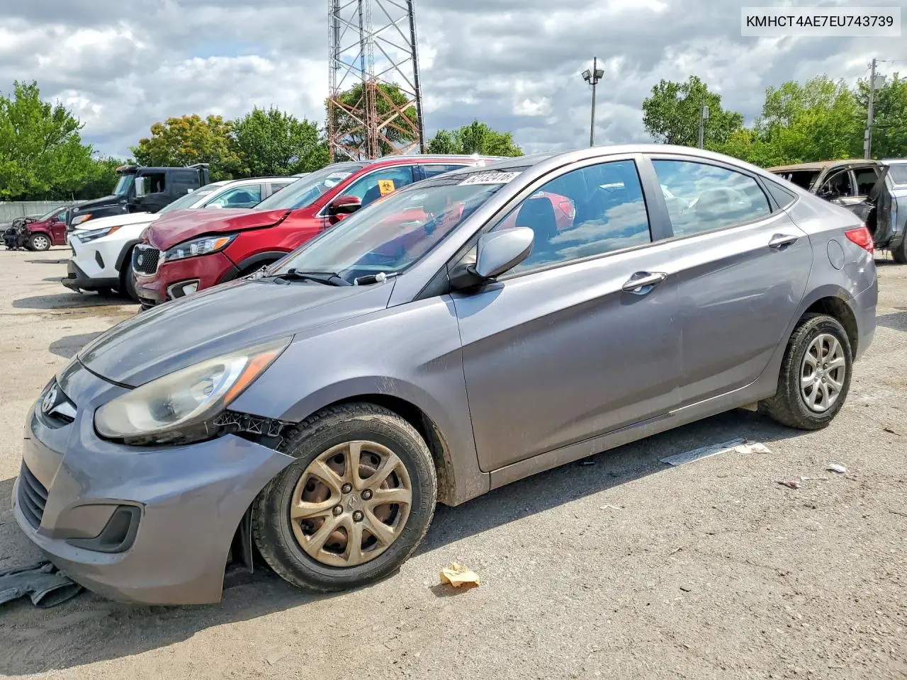 2014 Hyundai Accent Gls VIN: KMHCT4AE7EU743739 Lot: 62132416