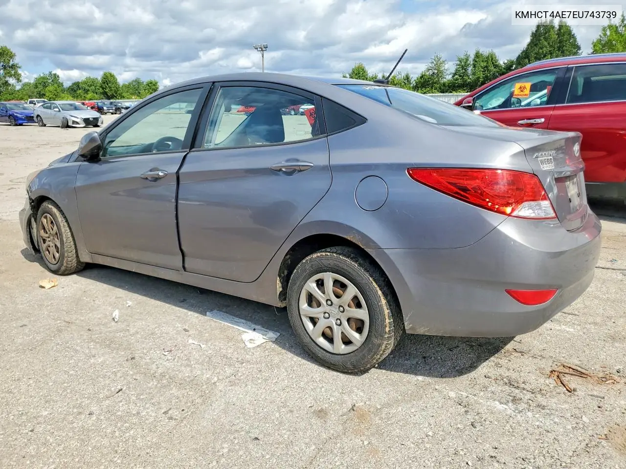 2014 Hyundai Accent Gls VIN: KMHCT4AE7EU743739 Lot: 62132416