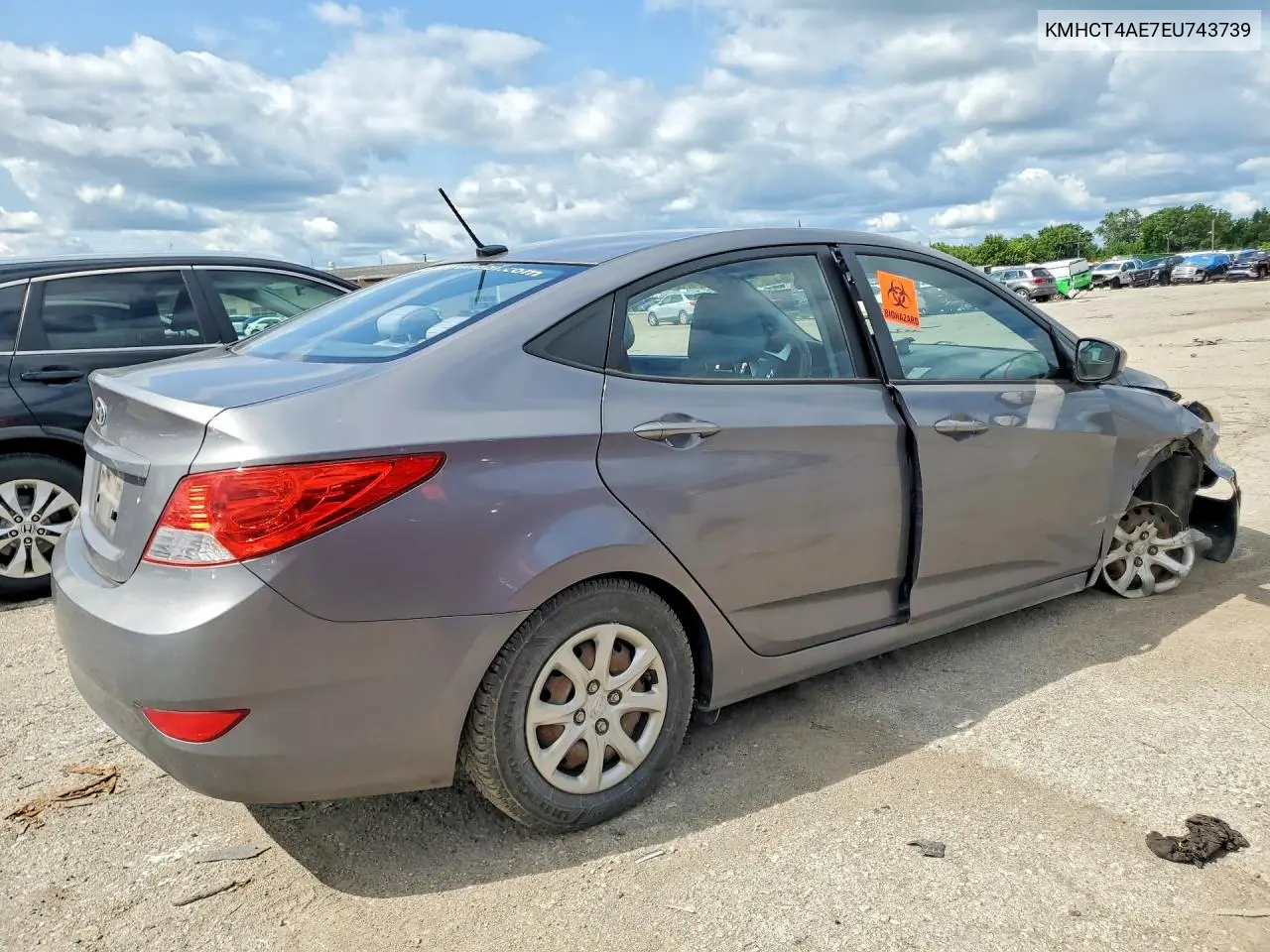 2014 Hyundai Accent Gls VIN: KMHCT4AE7EU743739 Lot: 62132416