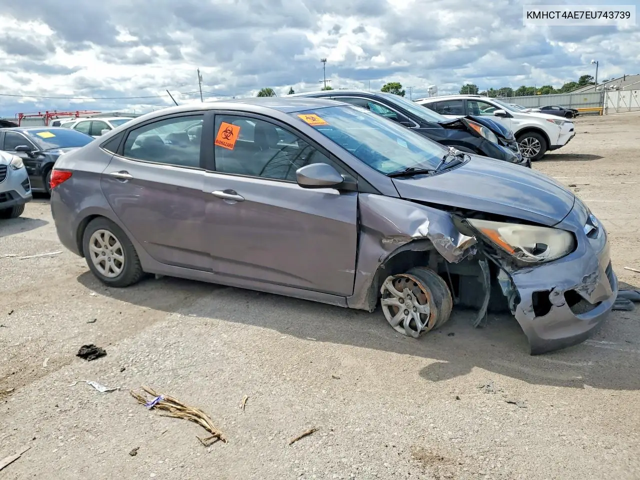 2014 Hyundai Accent Gls VIN: KMHCT4AE7EU743739 Lot: 62132416