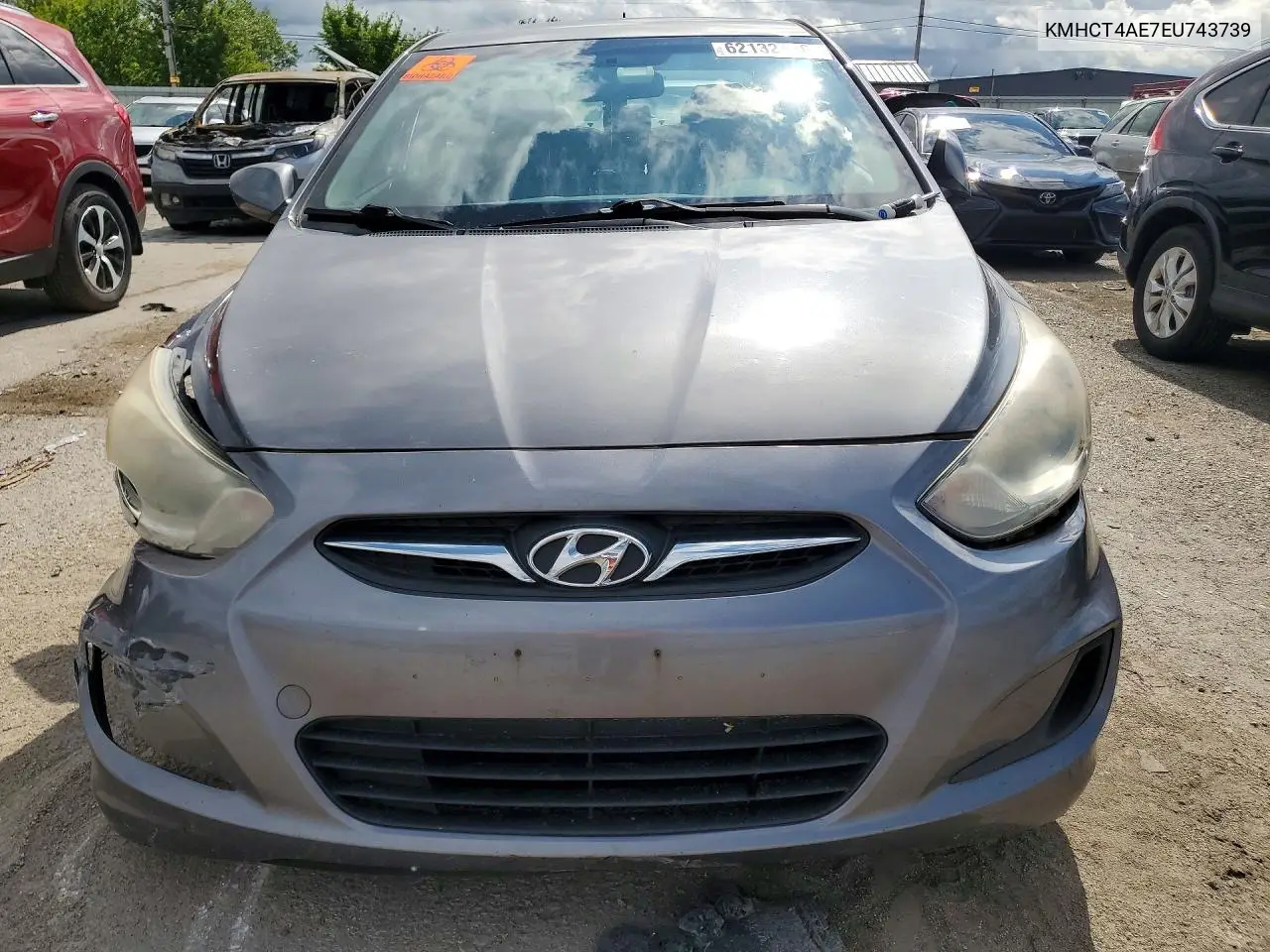 2014 Hyundai Accent Gls VIN: KMHCT4AE7EU743739 Lot: 62132416