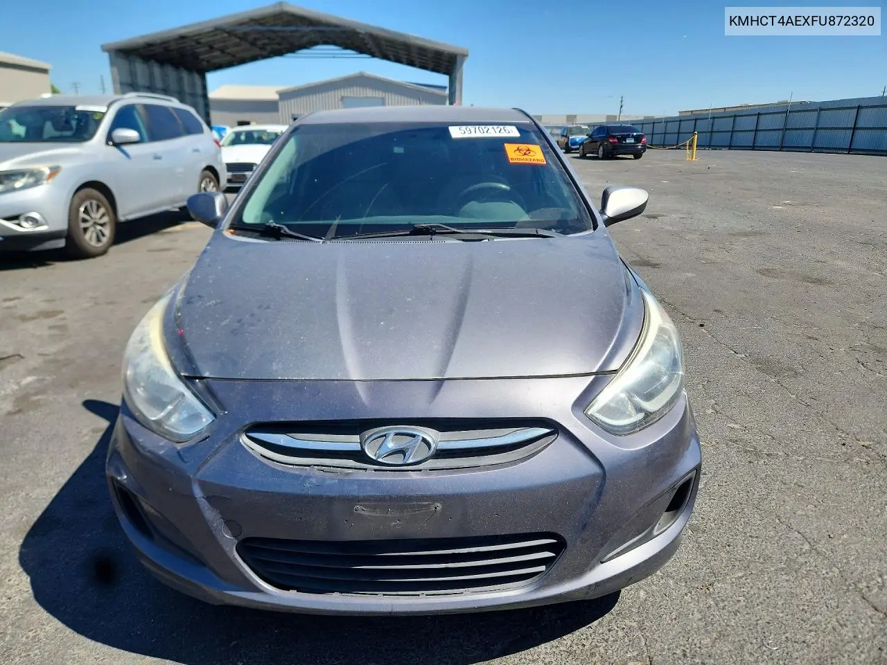2015 Hyundai Accent Gls VIN: KMHCT4AEXFU872320 Lot: 59702126