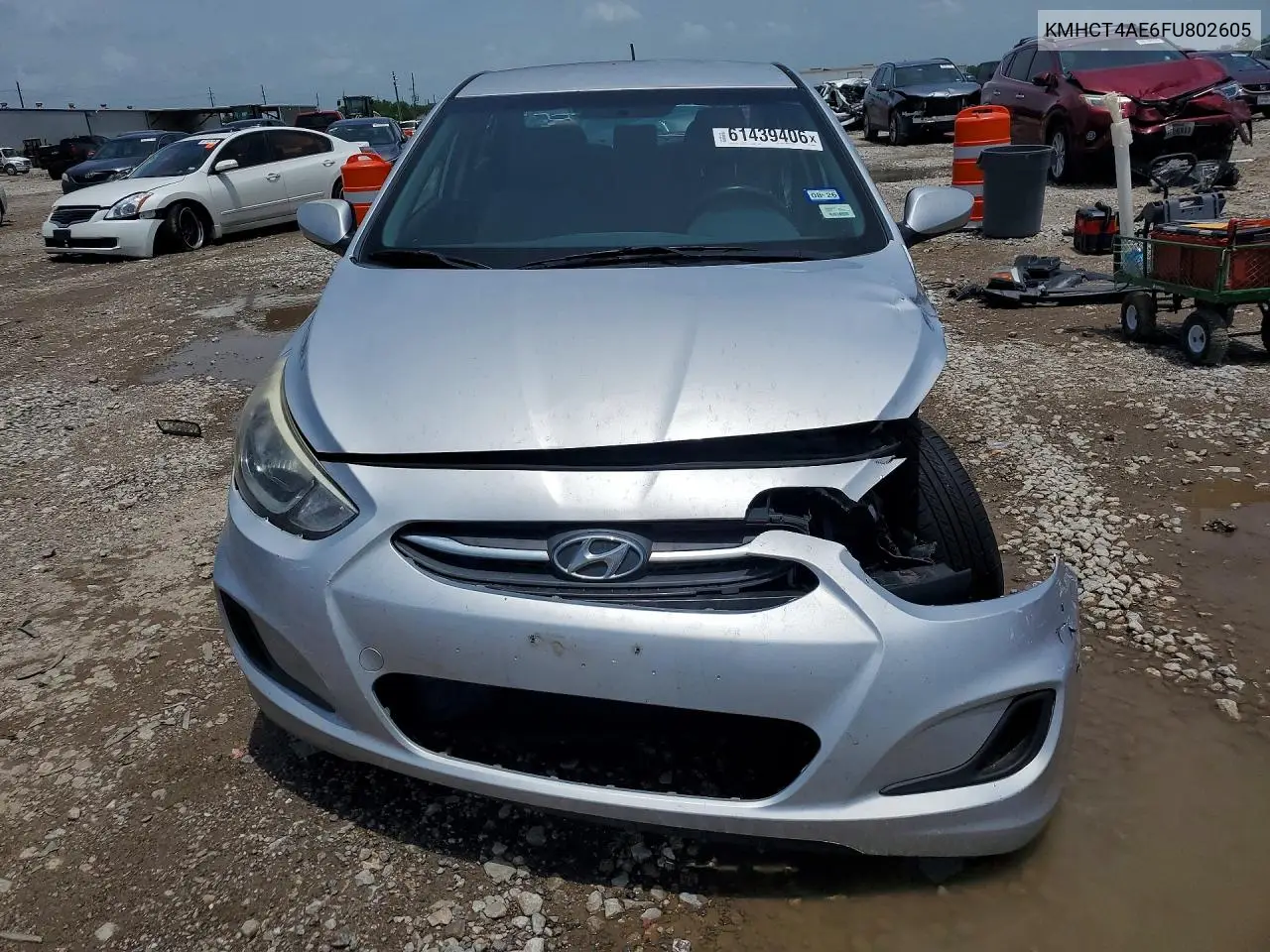 2015 Hyundai Accent Gls VIN: KMHCT4AE6FU802605 Lot: 61439406