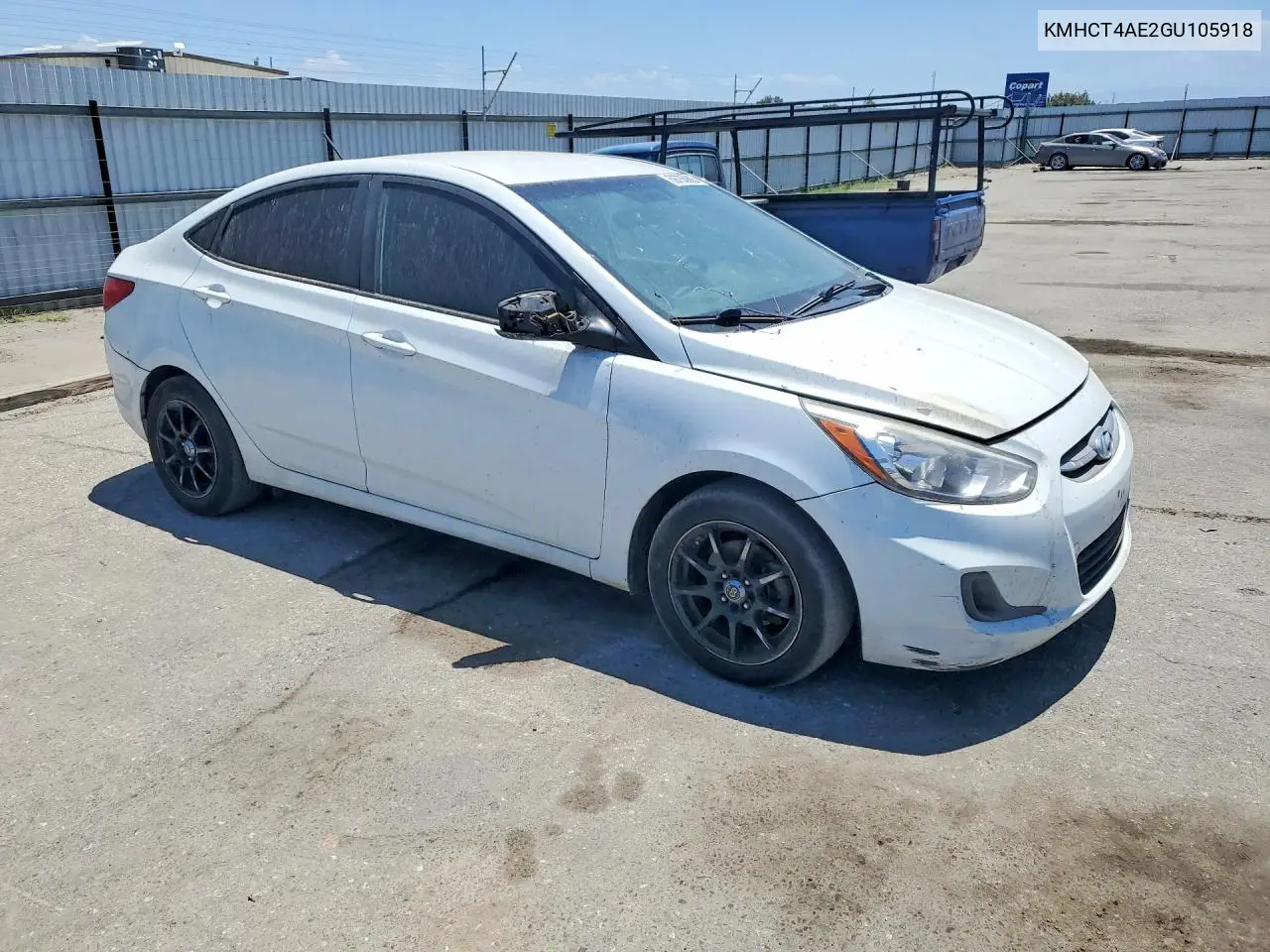 2016 Hyundai Accent Se VIN: KMHCT4AE2GU105918 Lot: 59735986