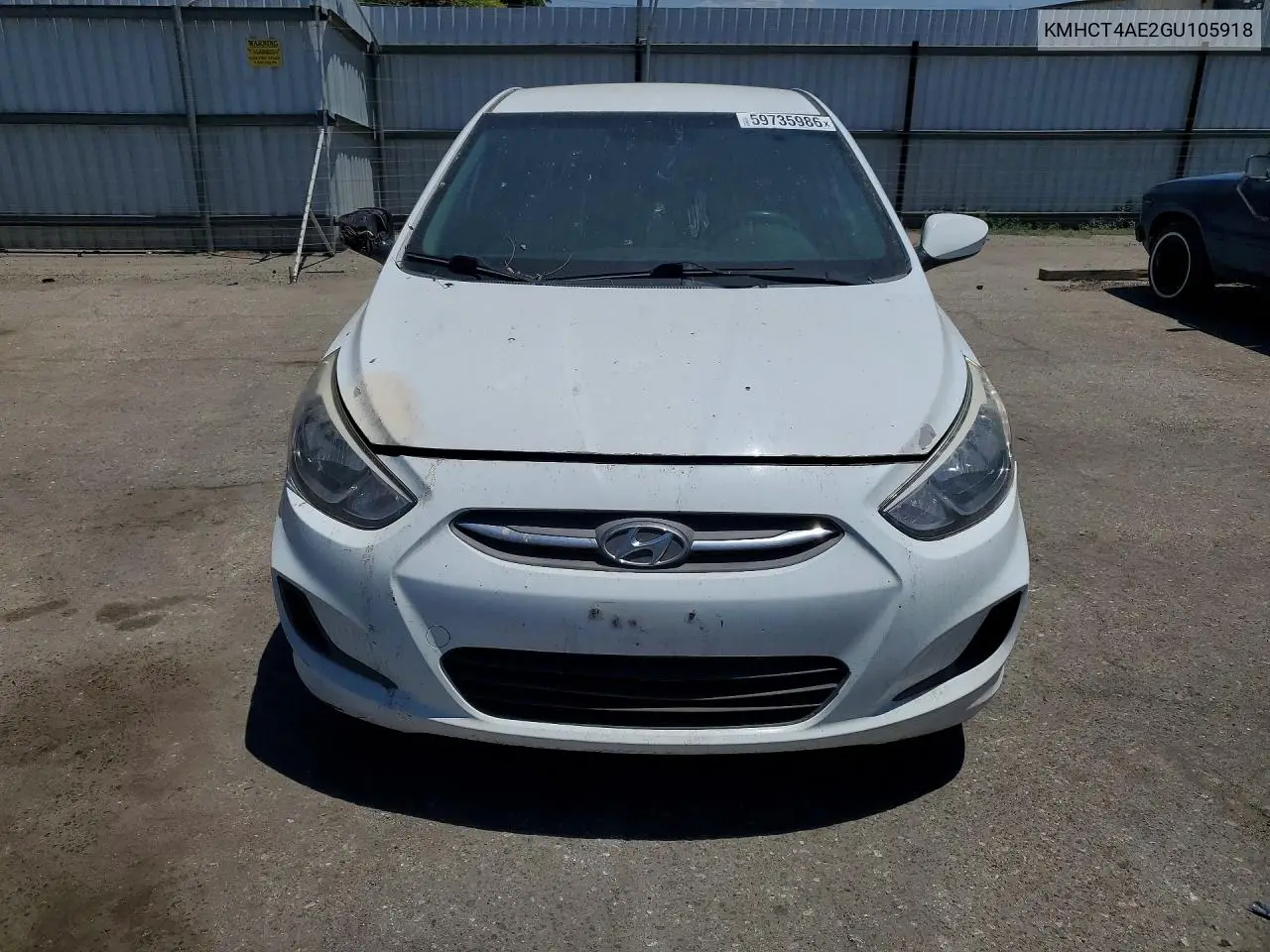 2016 Hyundai Accent Se VIN: KMHCT4AE2GU105918 Lot: 59735986