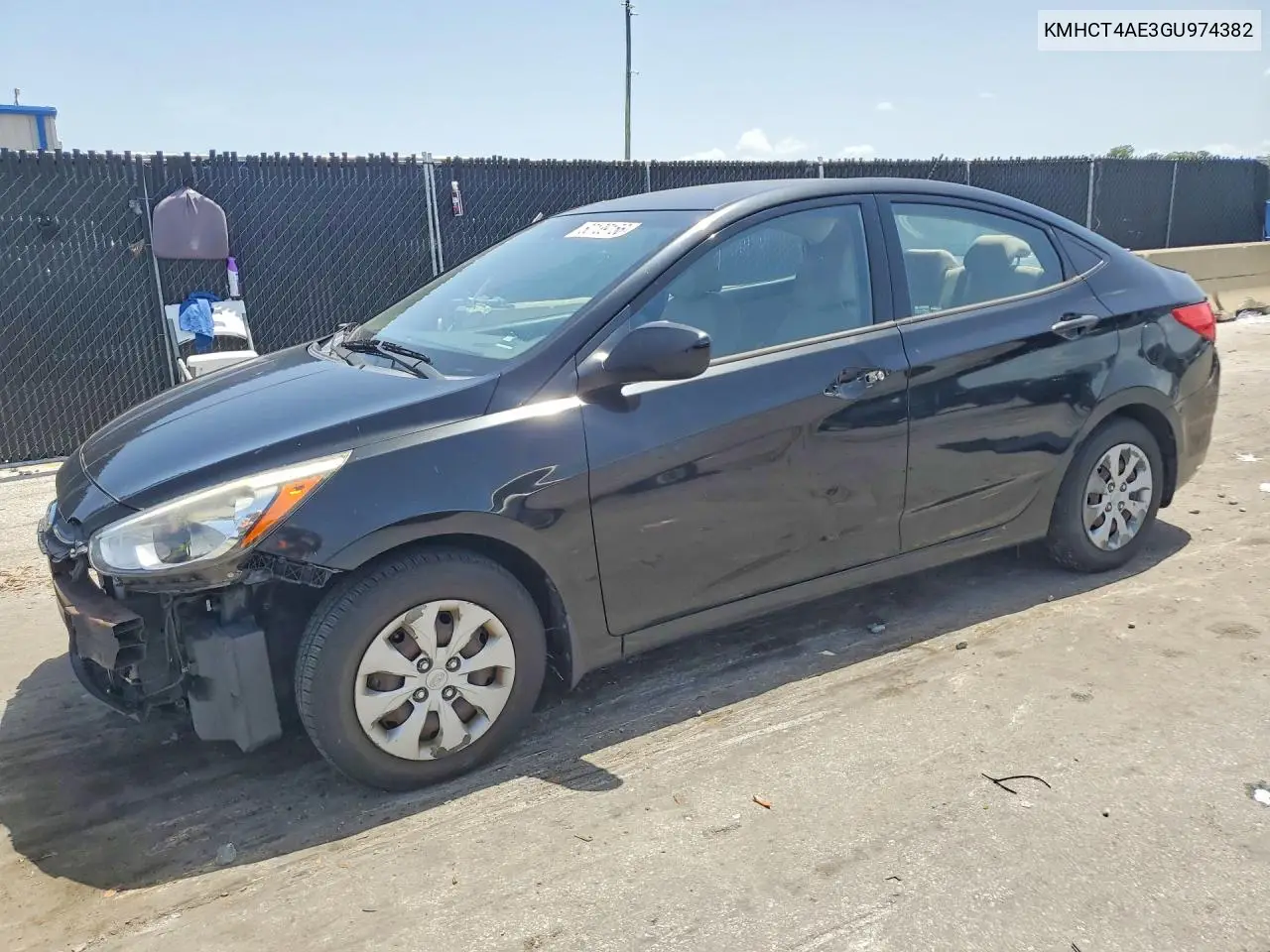 2016 Hyundai Accent Se VIN: KMHCT4AE3GU974382 Lot: 60139156