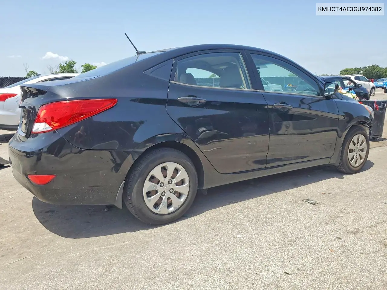 2016 Hyundai Accent Se VIN: KMHCT4AE3GU974382 Lot: 60139156
