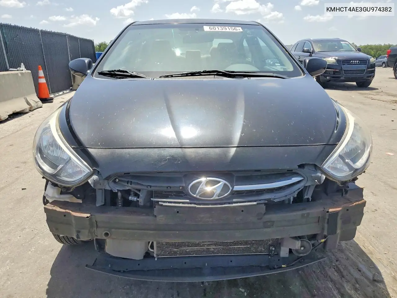 2016 Hyundai Accent Se VIN: KMHCT4AE3GU974382 Lot: 60139156