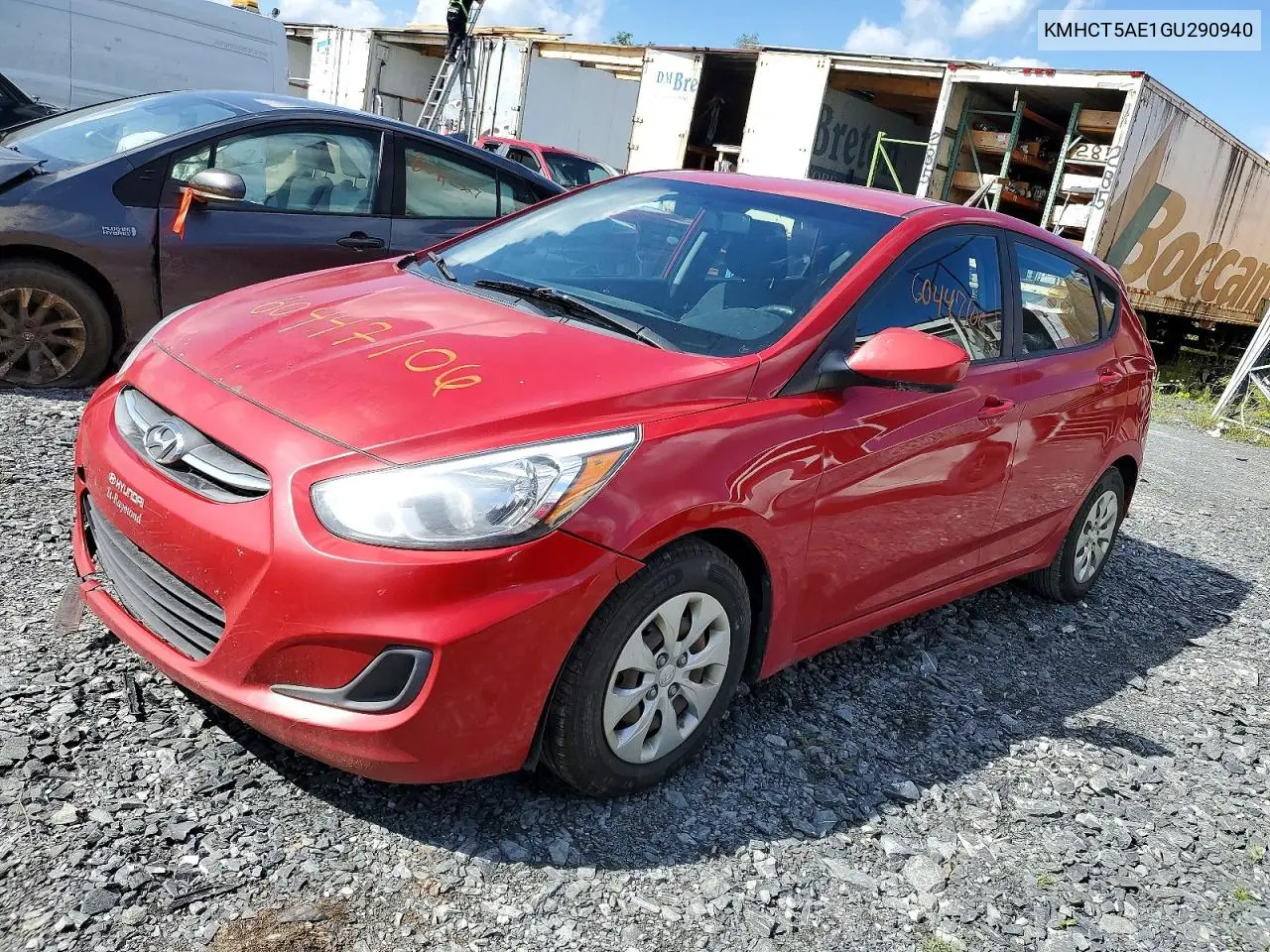 2016 Hyundai Accent Se VIN: KMHCT5AE1GU290940 Lot: 60447106