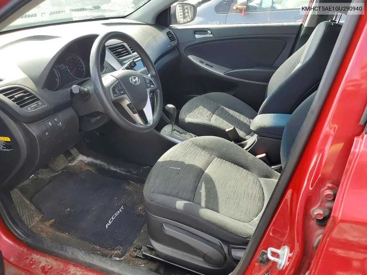 2016 Hyundai Accent Se VIN: KMHCT5AE1GU290940 Lot: 60447106