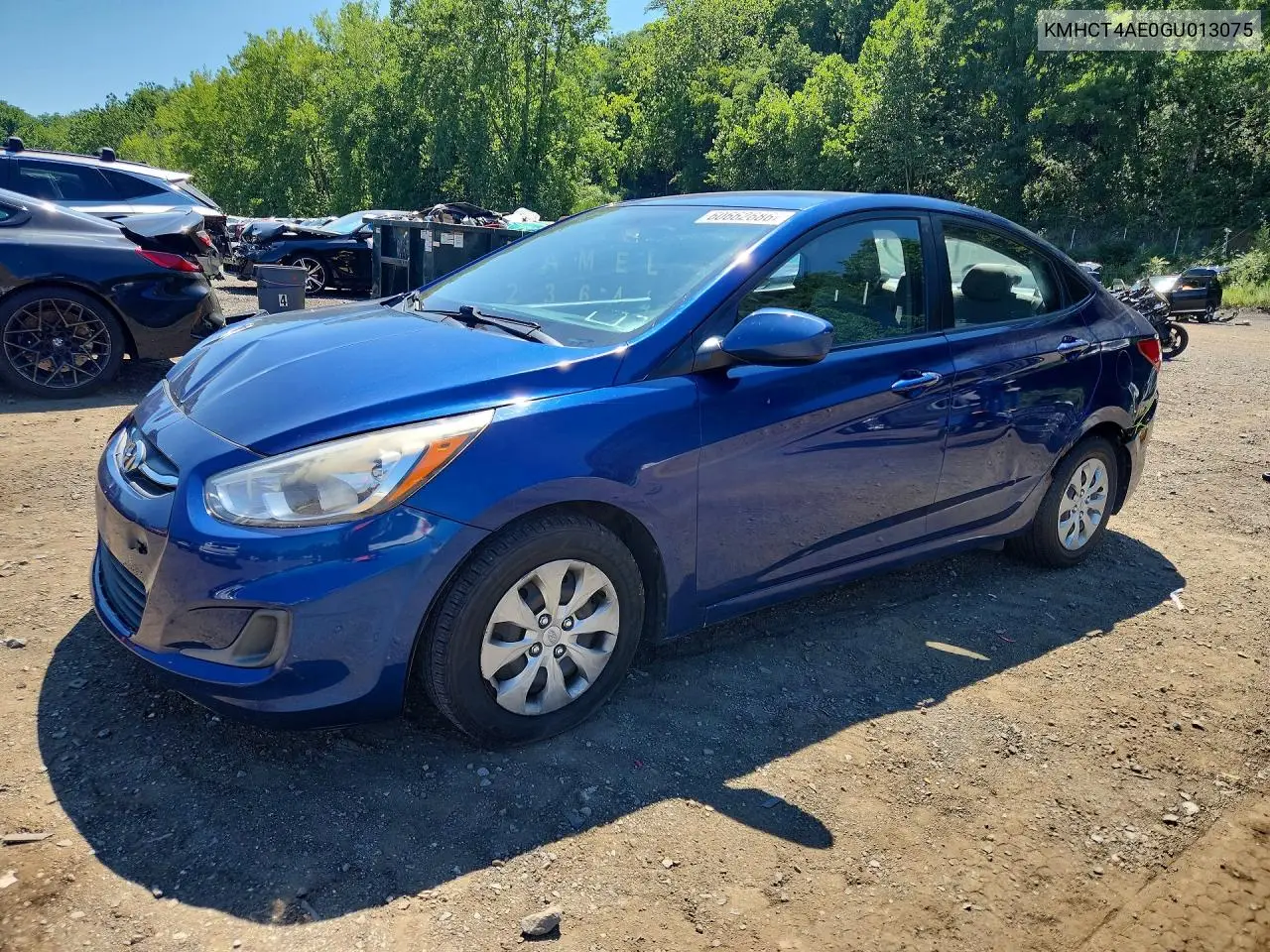 2016 Hyundai Accent Se VIN: KMHCT4AE0GU013075 Lot: 60662686