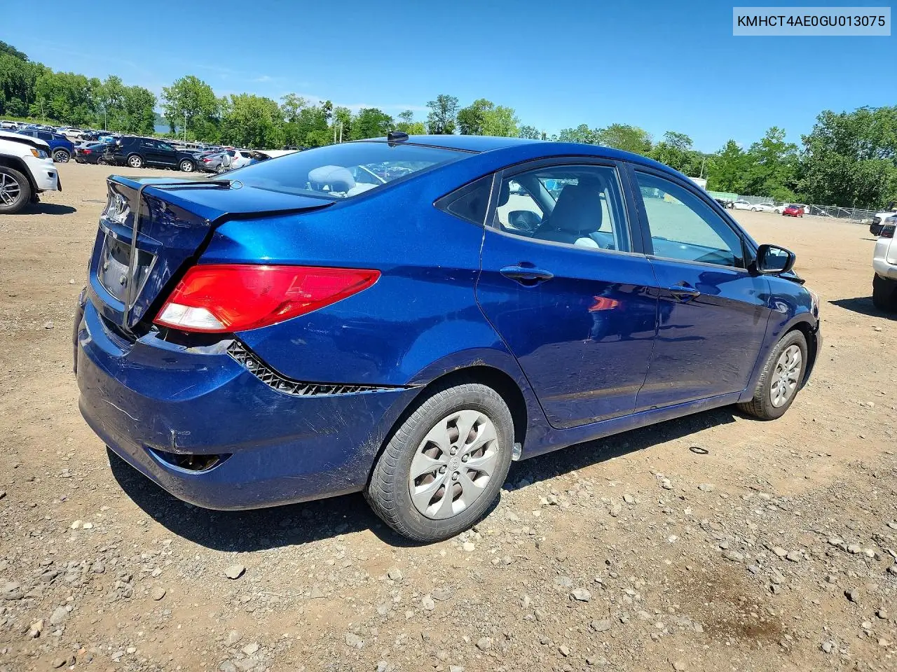 2016 Hyundai Accent Se VIN: KMHCT4AE0GU013075 Lot: 60662686