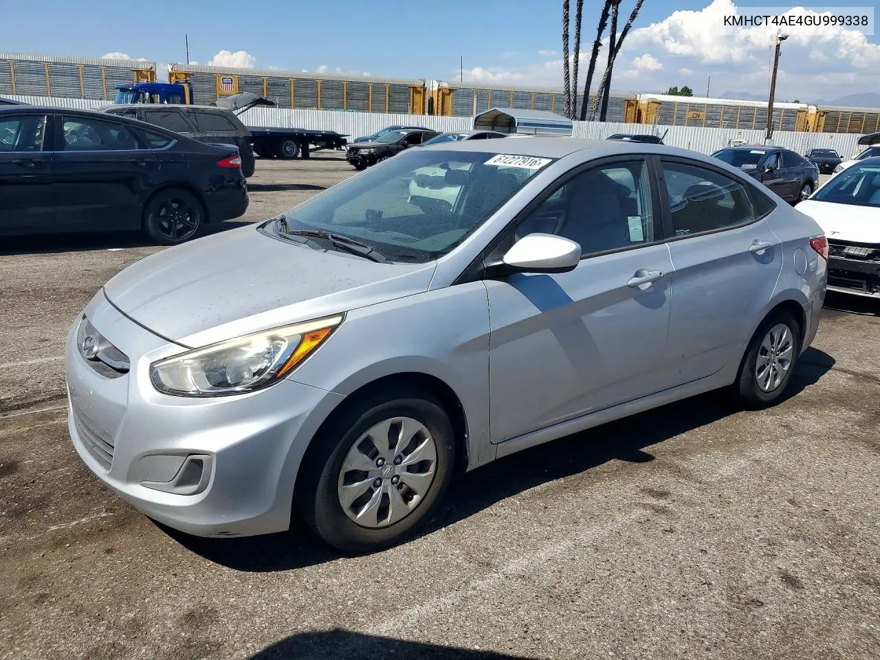 2016 Hyundai Accent Gs VIN: KMHCT4AE4GU999338 Lot: 61227916