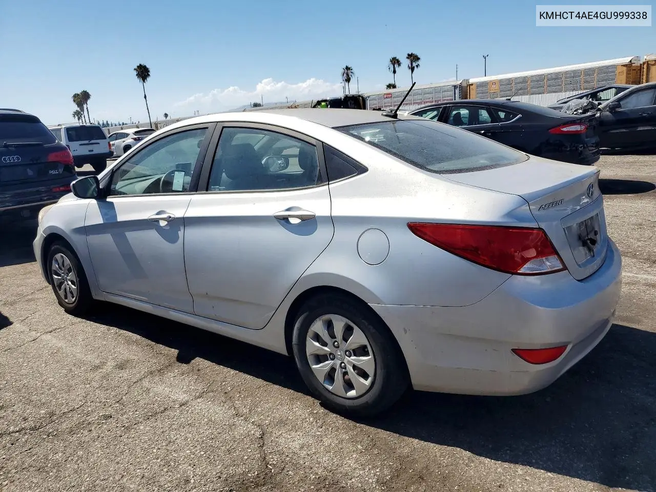 2016 Hyundai Accent Gs VIN: KMHCT4AE4GU999338 Lot: 61227916