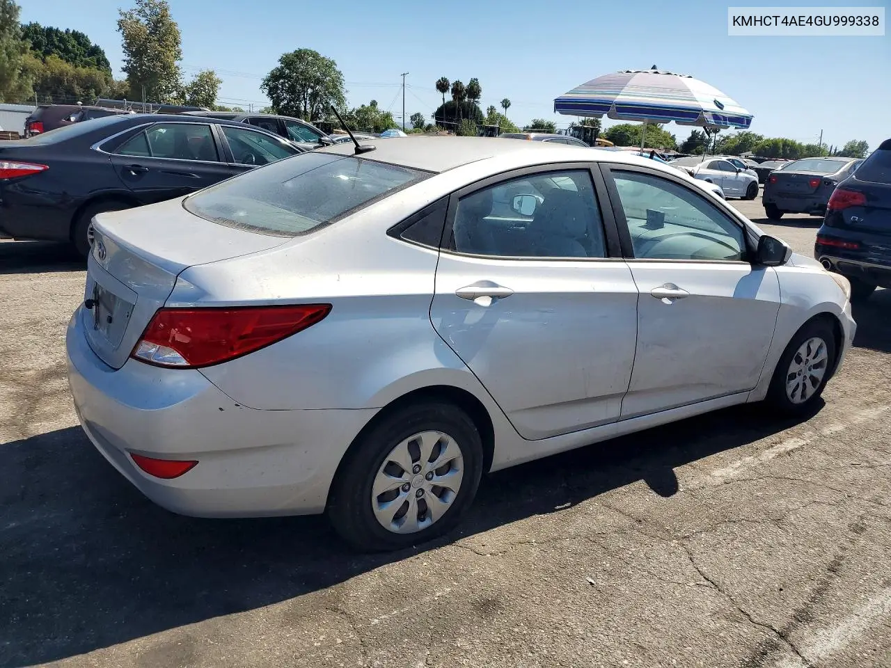 2016 Hyundai Accent Gs VIN: KMHCT4AE4GU999338 Lot: 61227916