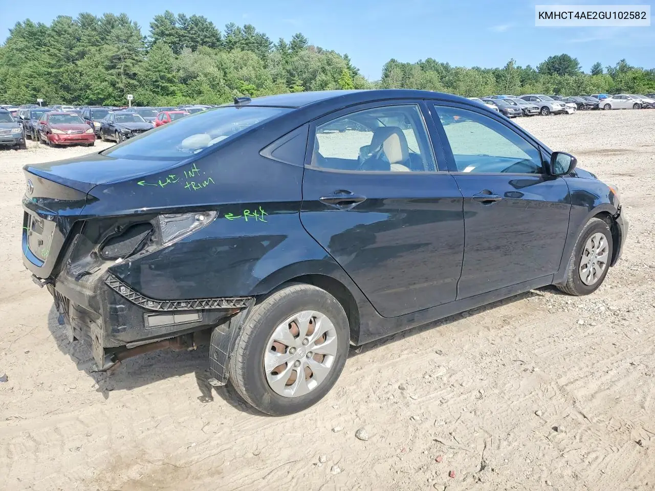 2016 Hyundai Accent Se VIN: KMHCT4AE2GU102582 Lot: 61601786