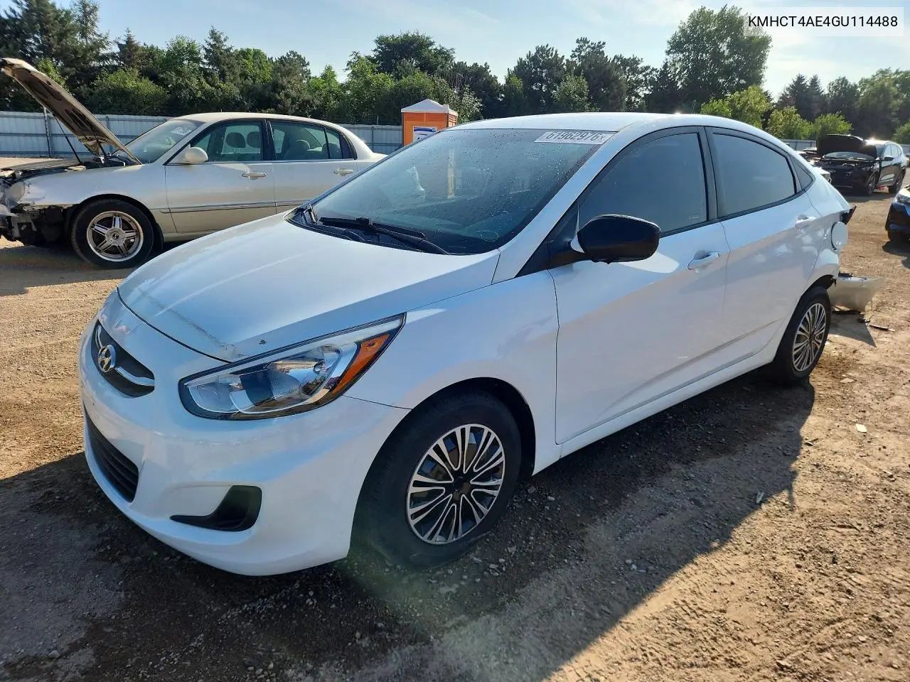 2016 Hyundai Accent Se VIN: KMHCT4AE4GU114488 Lot: 61962976