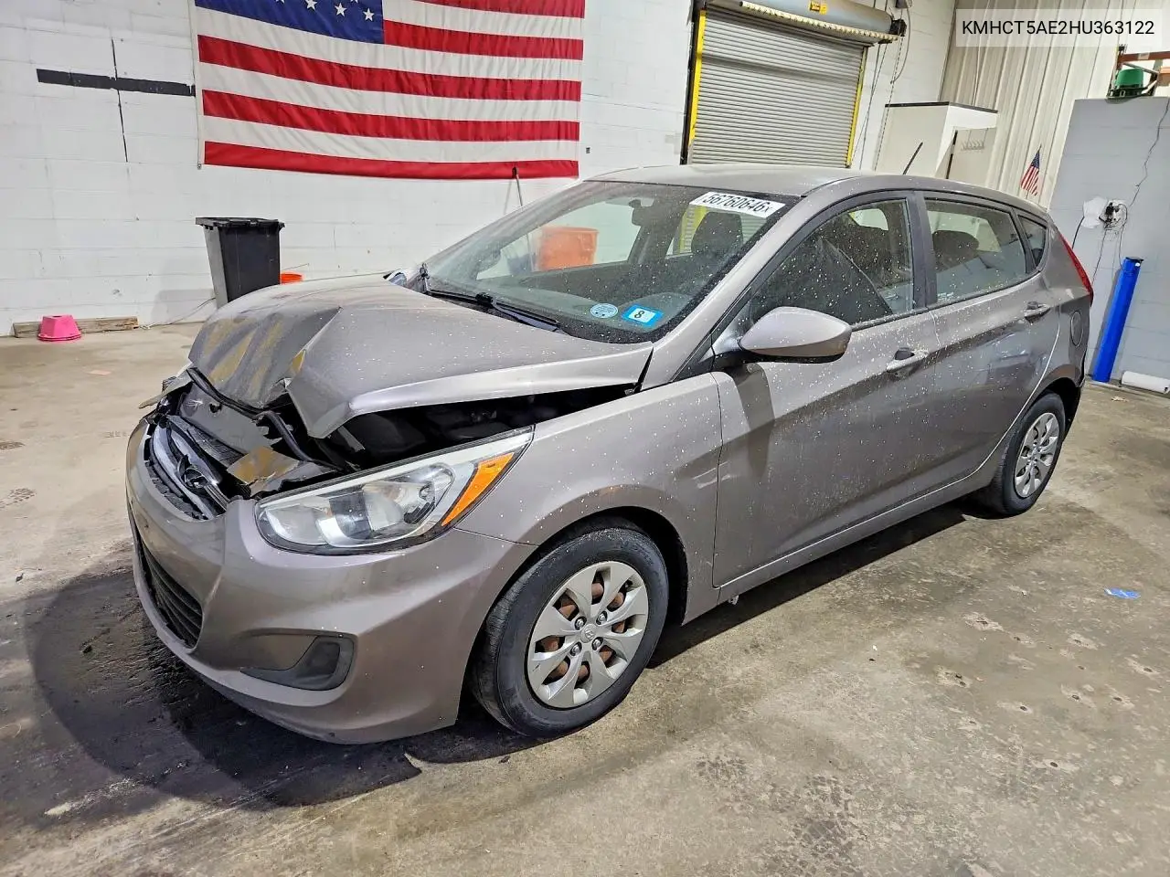 2017 Hyundai Accent Se VIN: KMHCT5AE2HU363122 Lot: 56760646