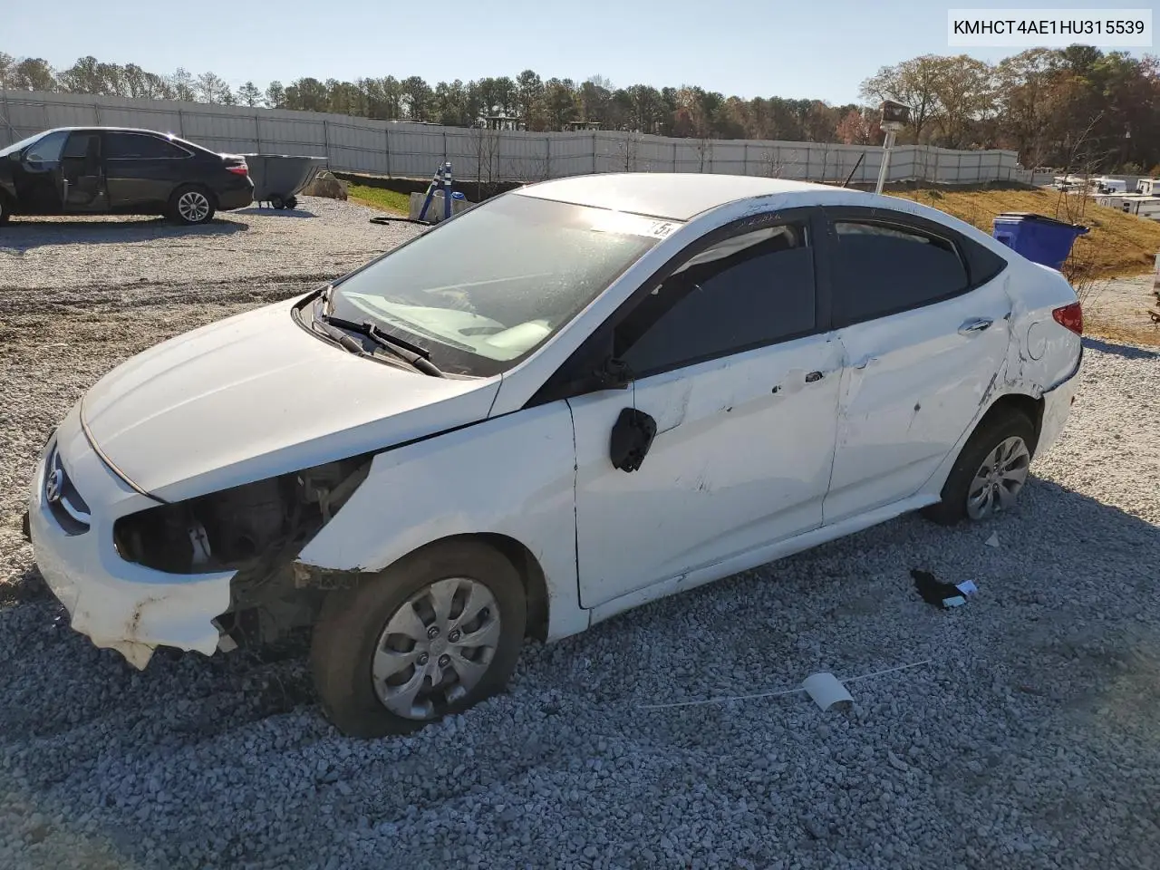 KMHCT4AE1HU315539 2017 Hyundai Accent Se