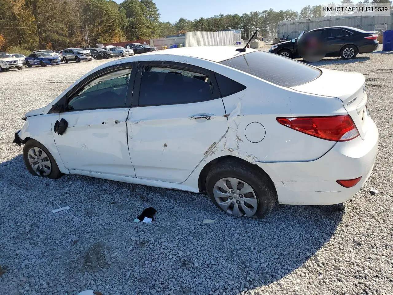 KMHCT4AE1HU315539 2017 Hyundai Accent Se