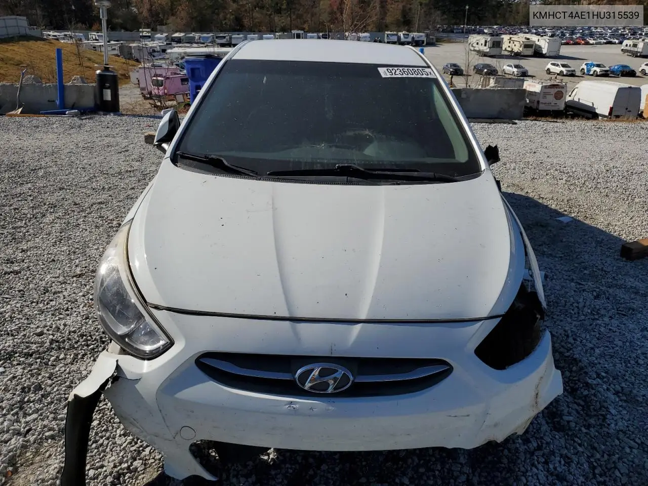 KMHCT4AE1HU315539 2017 Hyundai Accent Se