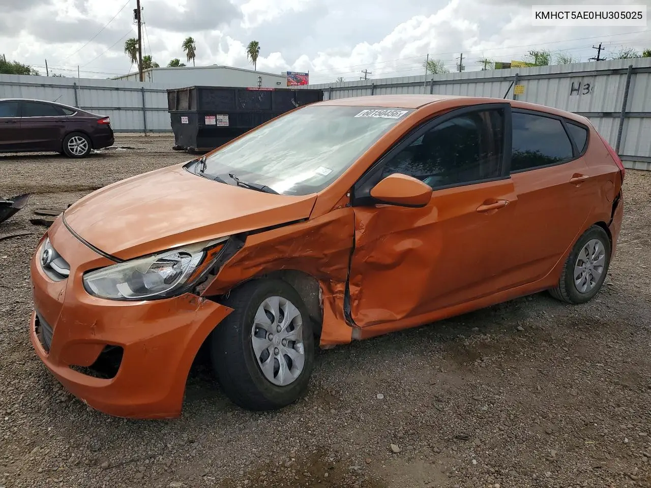 2017 Hyundai Accent Se VIN: KMHCT5AE0HU305025 Lot: 60150456