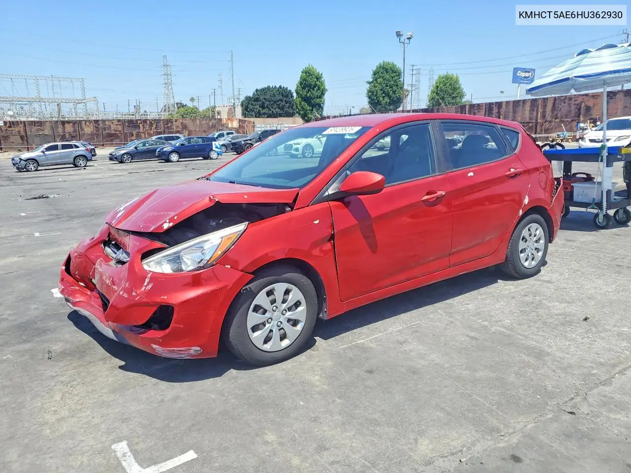 2017 Hyundai Accent Se VIN: KMHCT5AE6HU362930 Lot: 60439926
