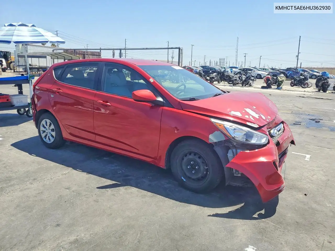 2017 Hyundai Accent Se VIN: KMHCT5AE6HU362930 Lot: 60439926