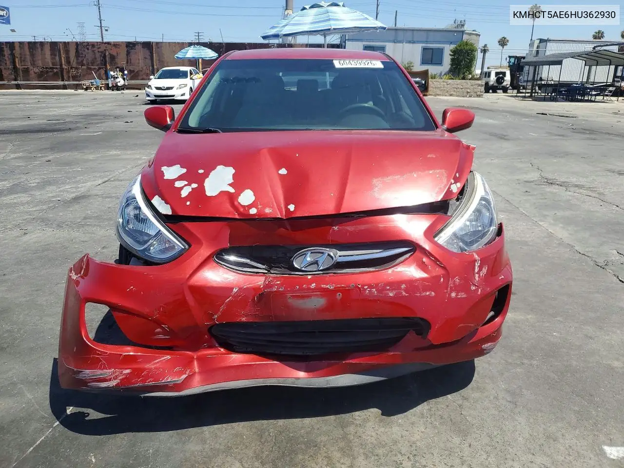 2017 Hyundai Accent Se VIN: KMHCT5AE6HU362930 Lot: 60439926