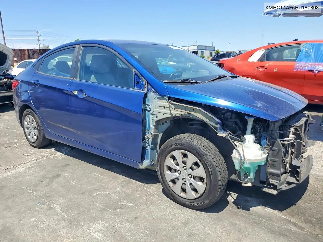 2017 Hyundai Accent Se VIN: KMHCT4AE6HU180803 Lot: 60509346