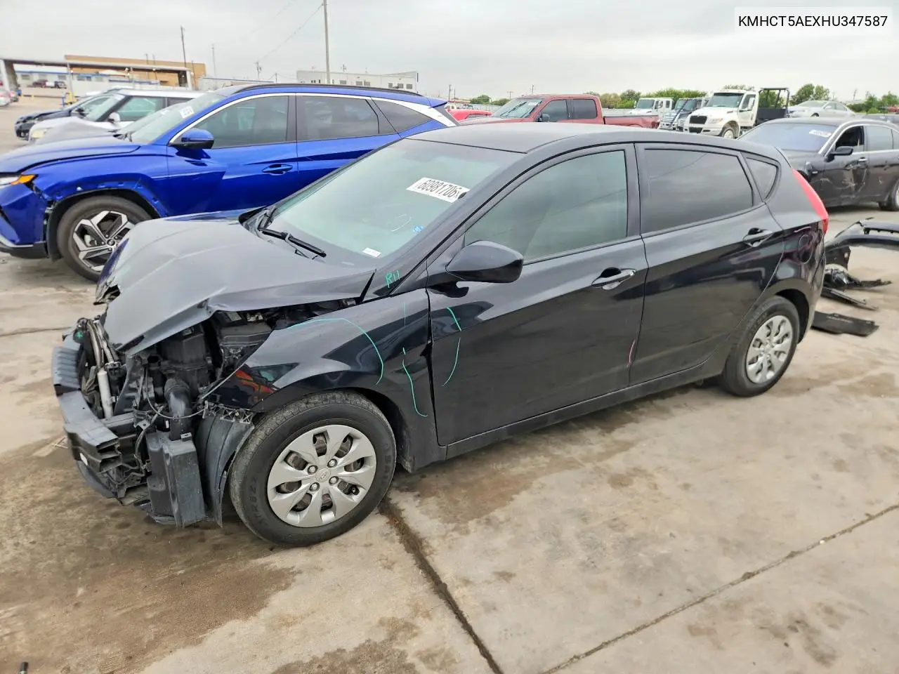 2017 Hyundai Accent Se VIN: KMHCT5AEXHU347587 Lot: 60981706