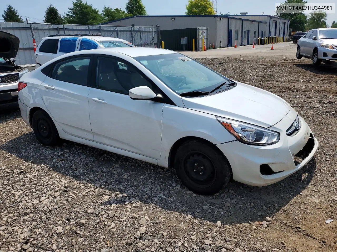 2017 Hyundai Accent Se VIN: KMHCT4AE7HU344981 Lot: 61026836