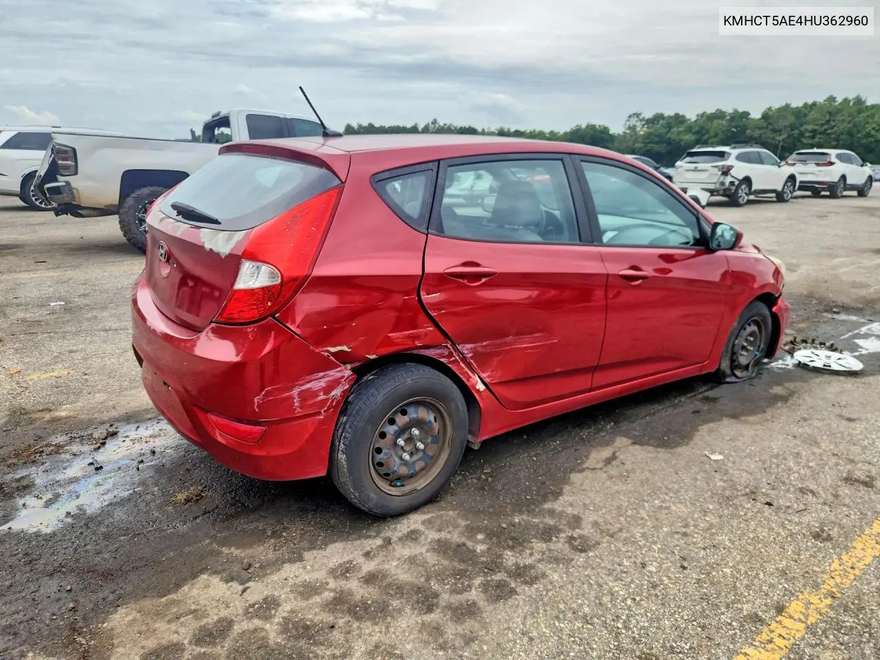 2017 Hyundai Accent Se VIN: KMHCT5AE4HU362960 Lot: 61122336