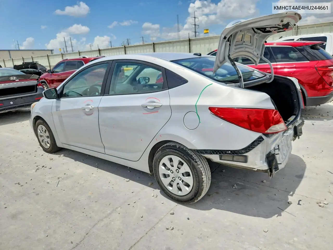 2017 Hyundai Accent Se VIN: KMHCT4AE4HU244661 Lot: 61160946