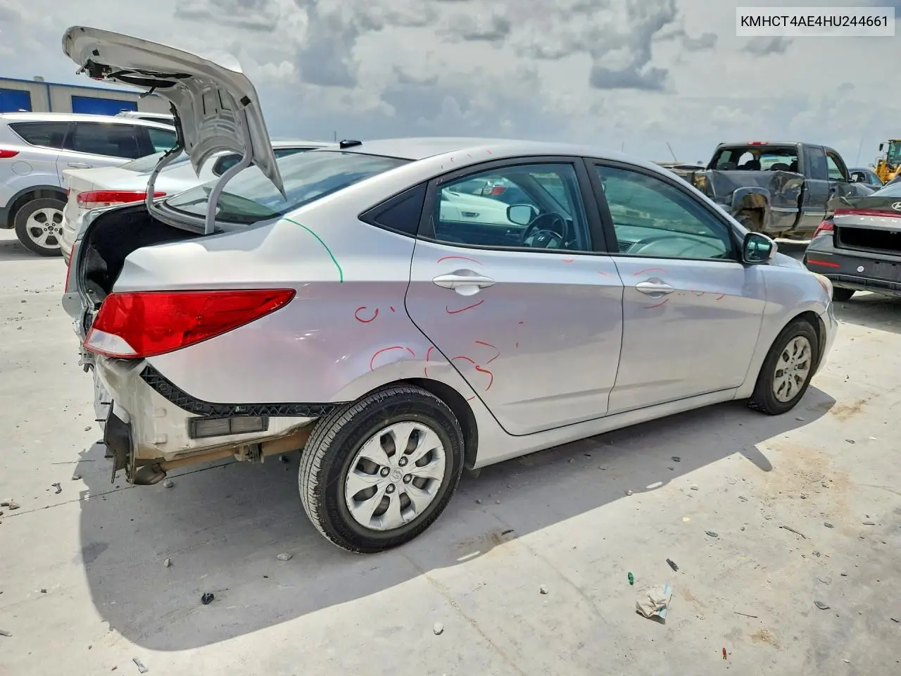 2017 Hyundai Accent Se VIN: KMHCT4AE4HU244661 Lot: 61160946