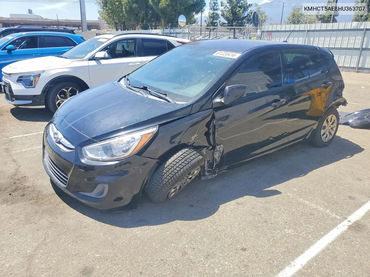 2017 Hyundai Accent Se VIN: KMHCT5AE8HU363707 Lot: 61220416