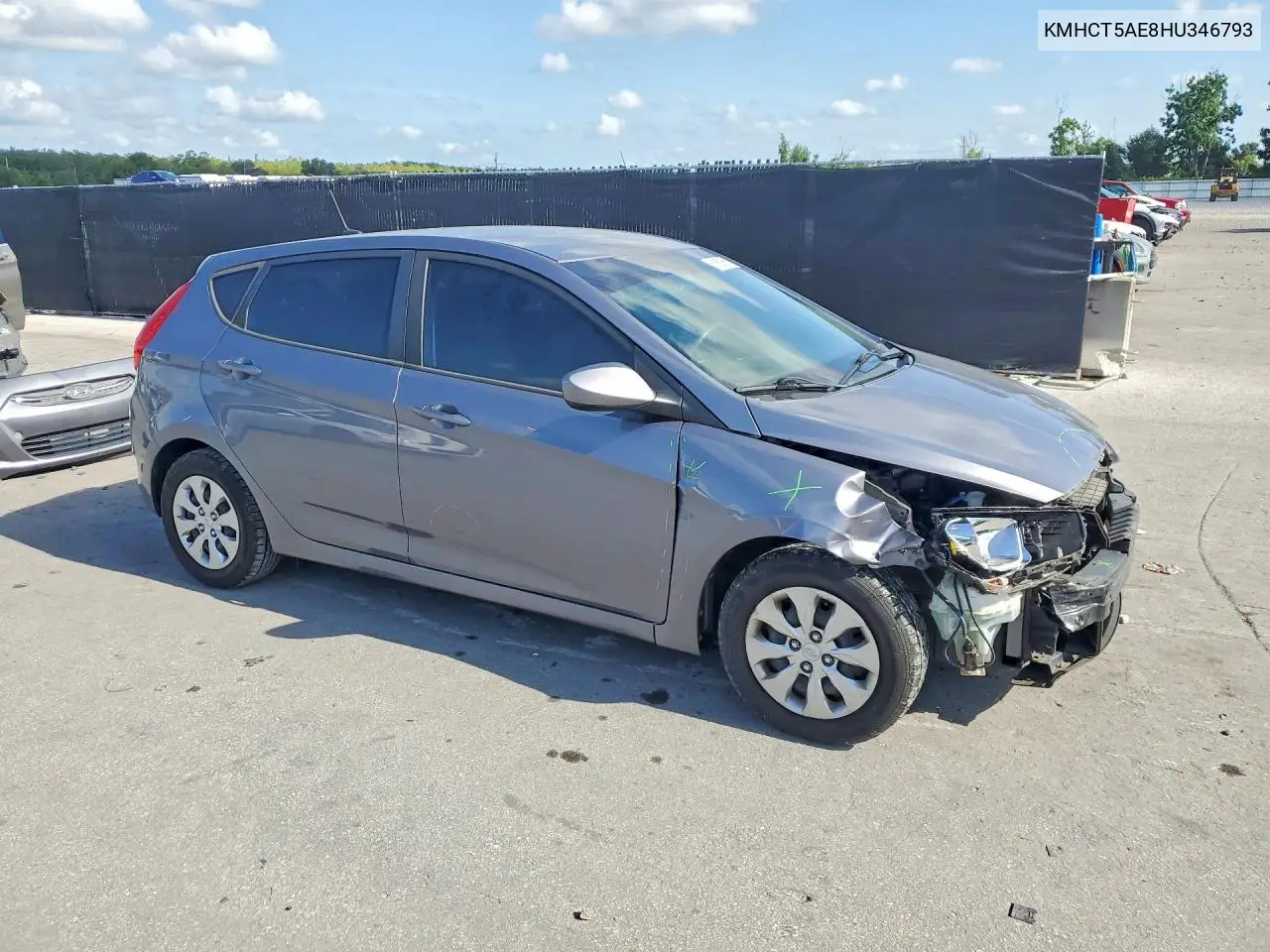 2017 Hyundai Accent Se VIN: KMHCT5AE8HU346793 Lot: 61359536