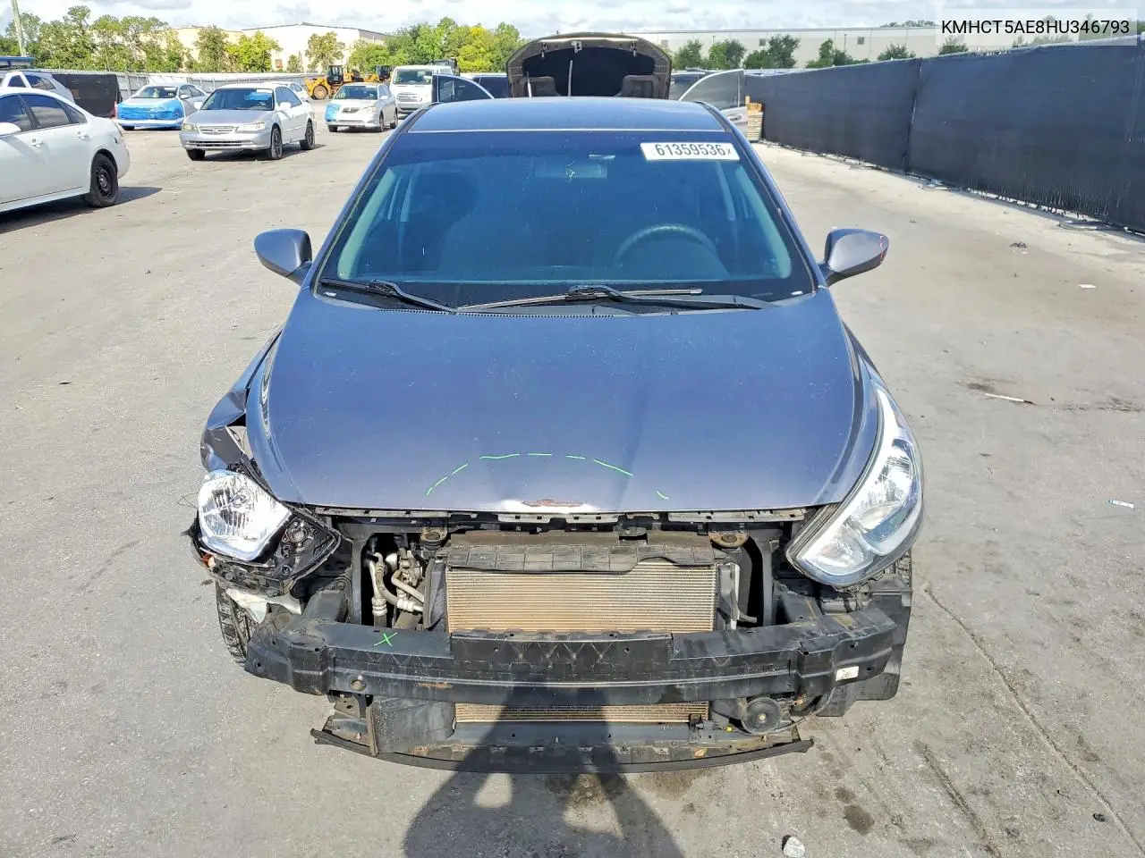 2017 Hyundai Accent Se VIN: KMHCT5AE8HU346793 Lot: 61359536