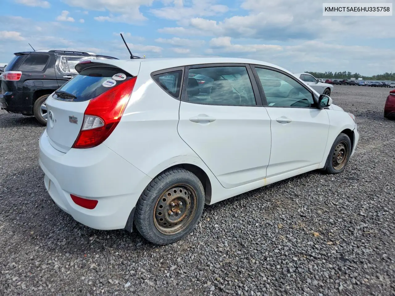 2017 Hyundai Accent Se VIN: KMHCT5AE6HU335758 Lot: 61512626
