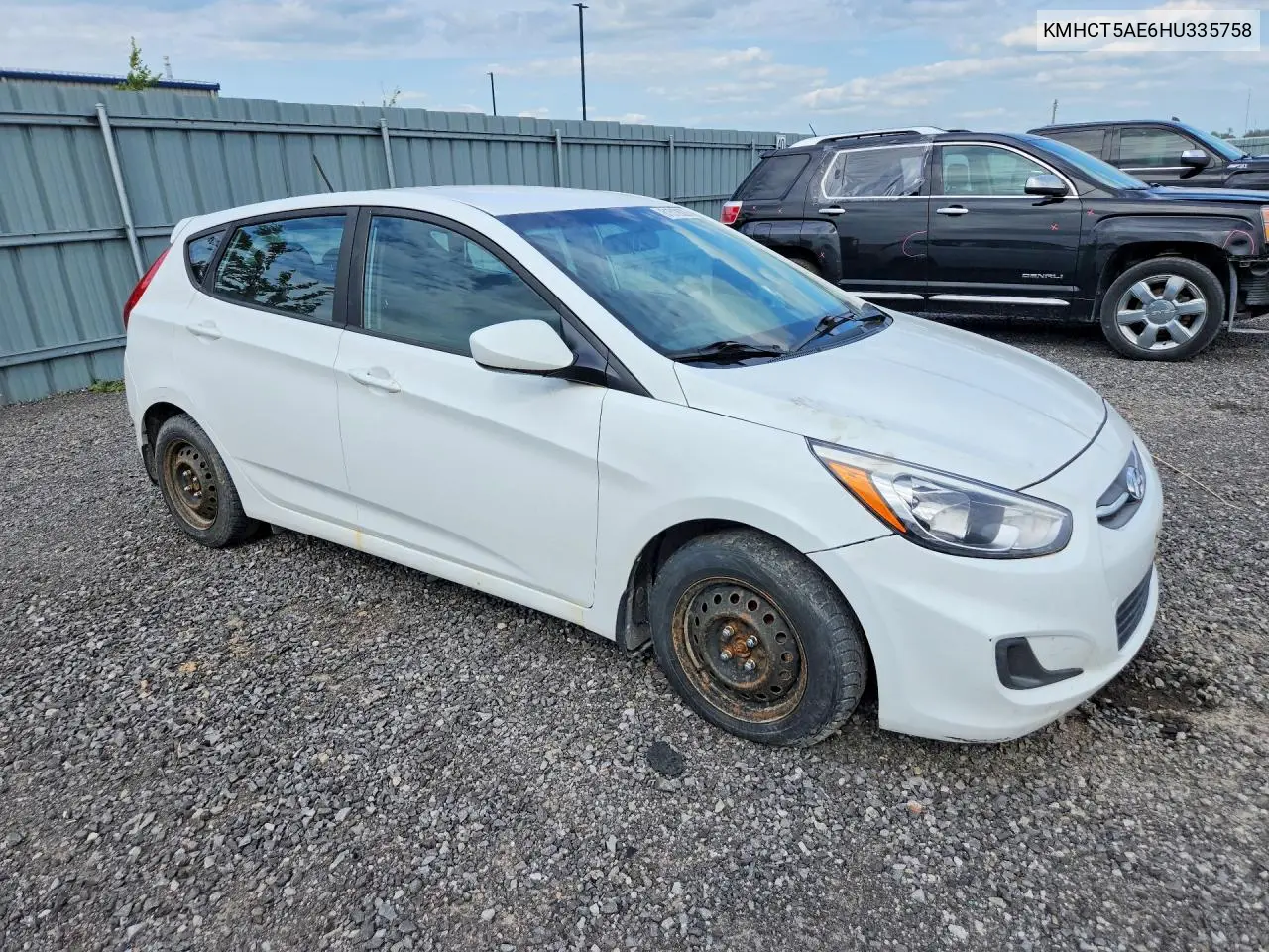 2017 Hyundai Accent Se VIN: KMHCT5AE6HU335758 Lot: 61512626