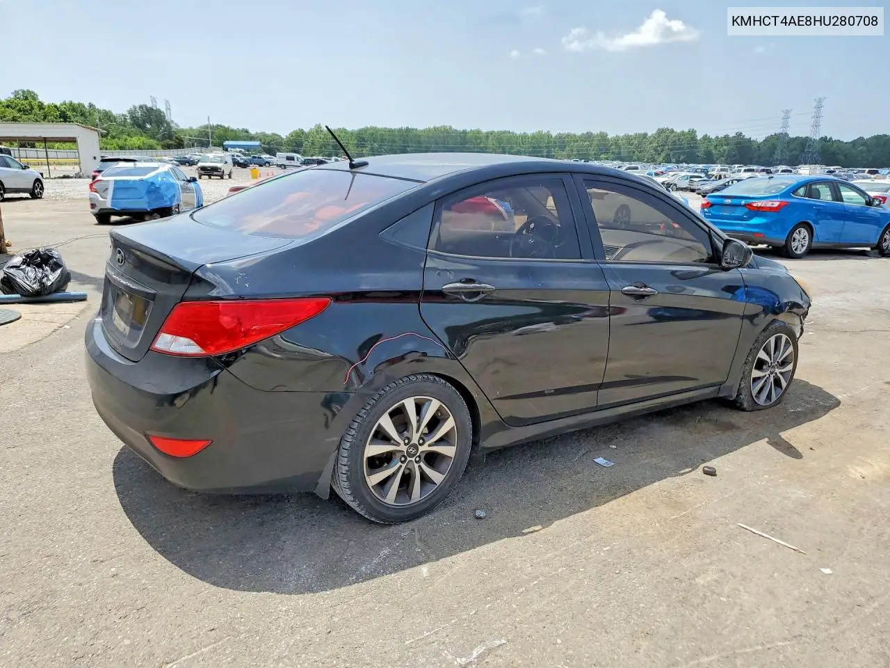 2017 Hyundai Accent Se VIN: KMHCT4AE8HU280708 Lot: 61618486