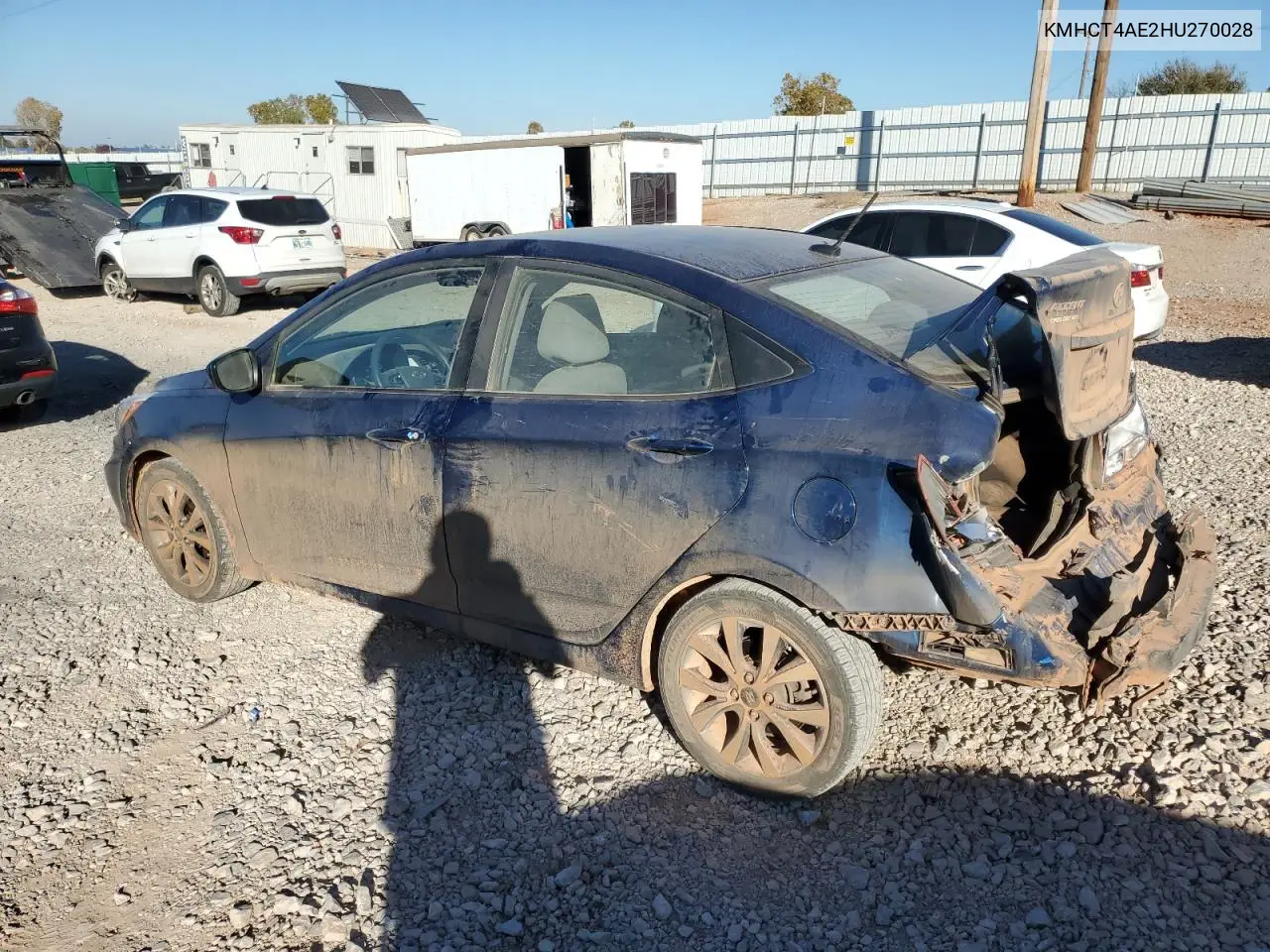 KMHCT4AE2HU270028 2017 Hyundai Accent Se